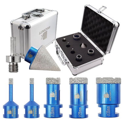 Diamantbohrer Set mit Fasenbohrer für Fliesen & Stein