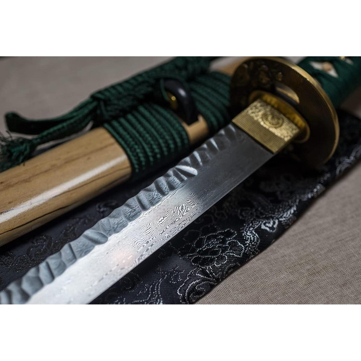 Japanisches Samurai-Schwert 40 Zoll handgeschmiedet Full Tang Damaststahl