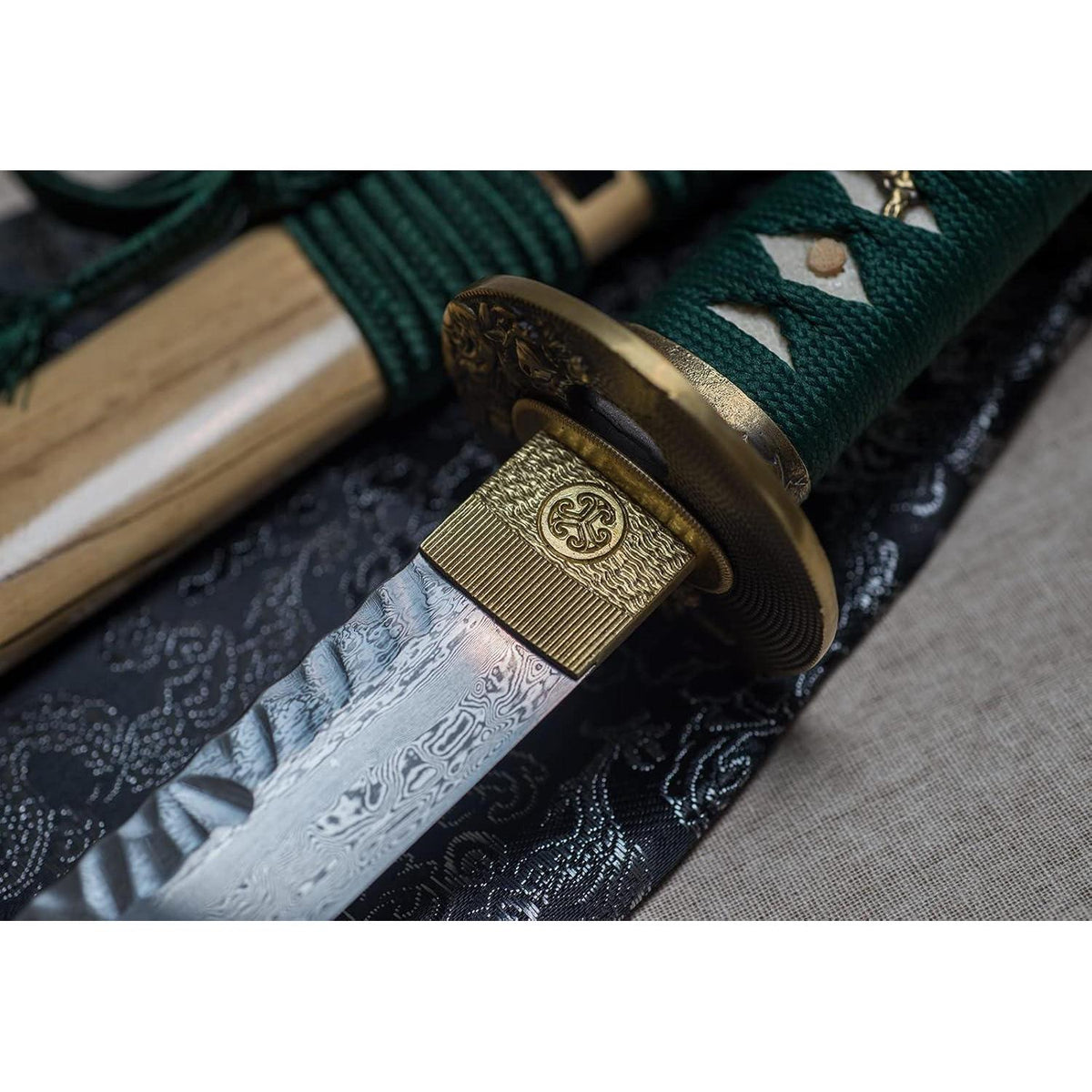 Japanisches Samurai-Schwert 40 Zoll handgeschmiedet Full Tang Damaststahl