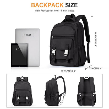 Schulrucksack Wasserdicht 14 Zoll Laptop Rucksack für Mädchen Jungen