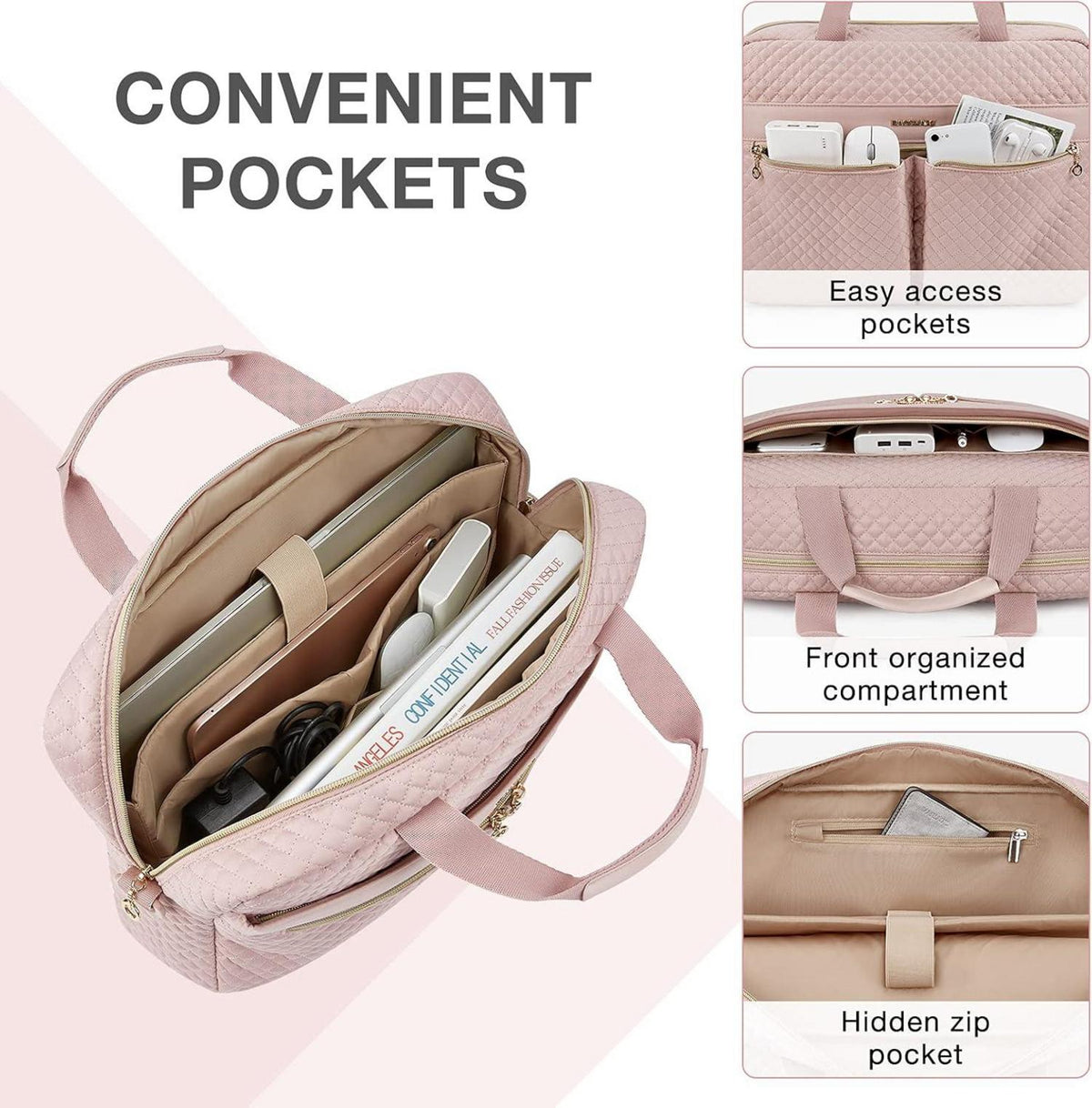 Laptoptasche 15,6-Zoll wasserabweisend Metallreißverschlüsse robust