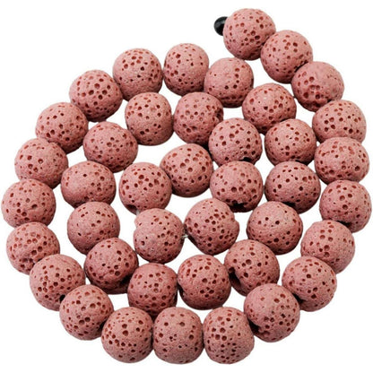 10mm Lavastein Perlen Strang für Schmuck & Diffusor