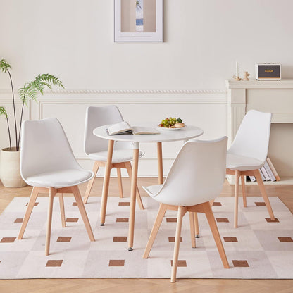 Esszimmerstühle 4er Set Weiß | Skandinavisches Design & Komfort