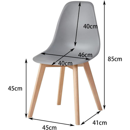 8 Esszimmerstühle Grau – Massivholzbeine & Komfort
