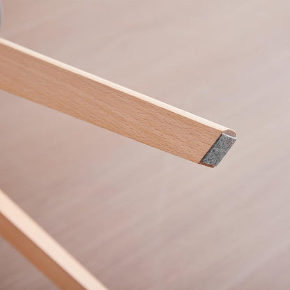 Skandinavische Esszimmerstühle 2er Set Grau, Holz in Lederoptik