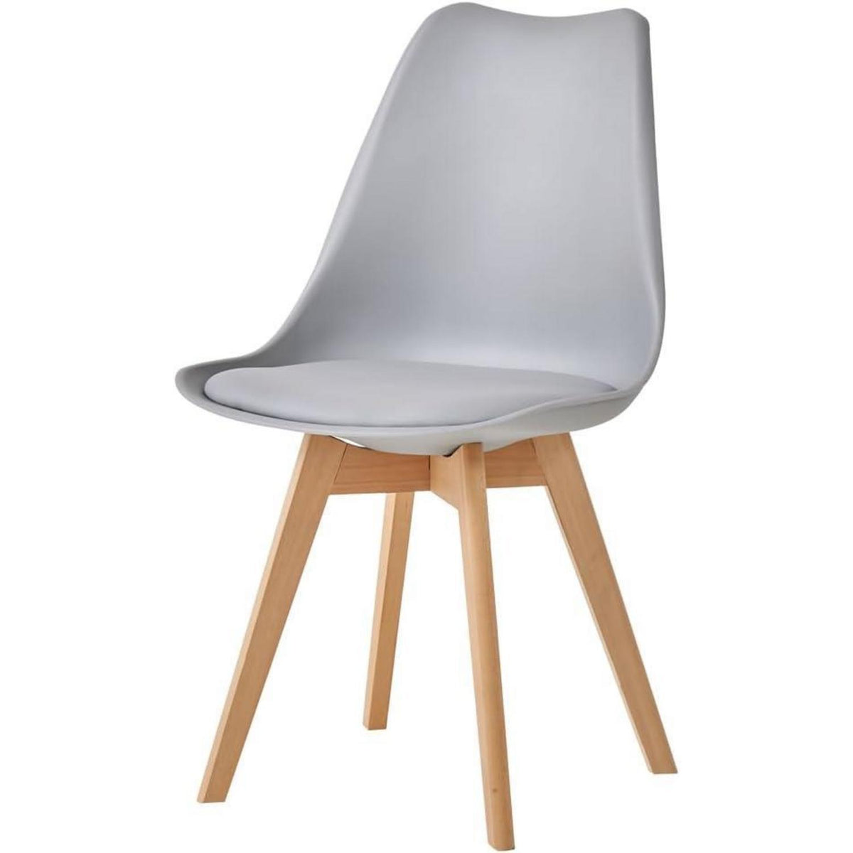 8 Esszimmerstühle Grau – Skandinavisches Design in Lederoptik