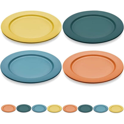 10 Zoll Kunststoff Teller Set – 8 Stück, Spülmaschinenfest & Unzerbrechlich