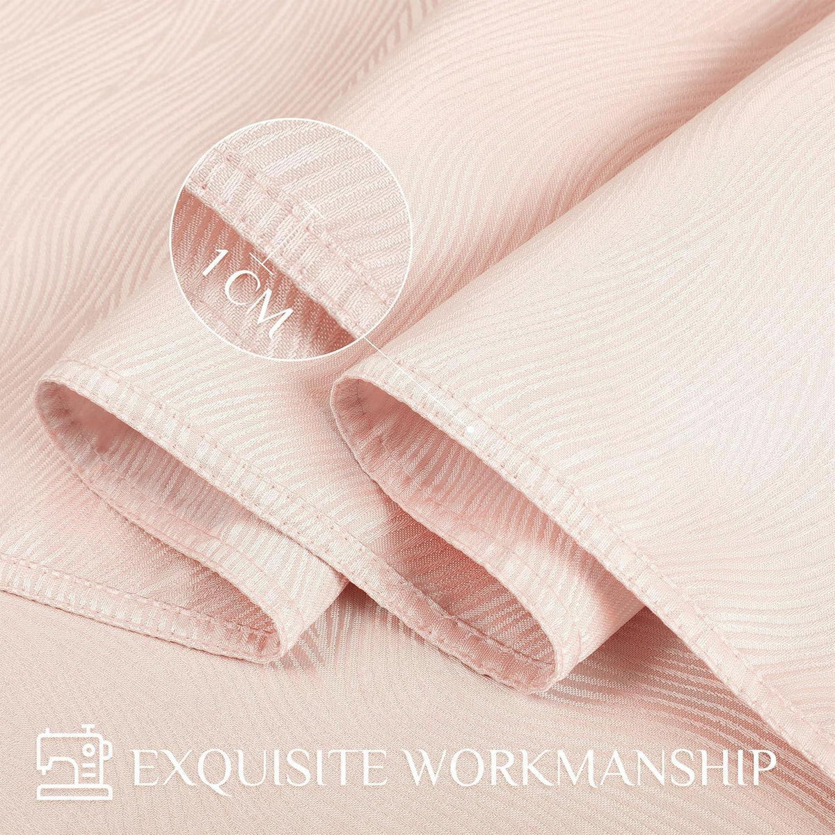 Rechteckige Tischdecke Jacquard Wirbelmuster – Wasserabweisend Rosa