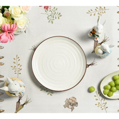 Oster Tischdecke Hase Karotte 85x85 cm Beige/Braun