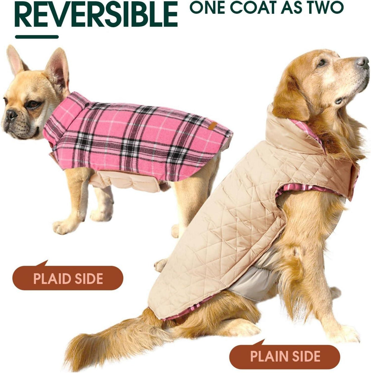 Kuoser Hundemantel Winter Karo Fleece XS Rosa