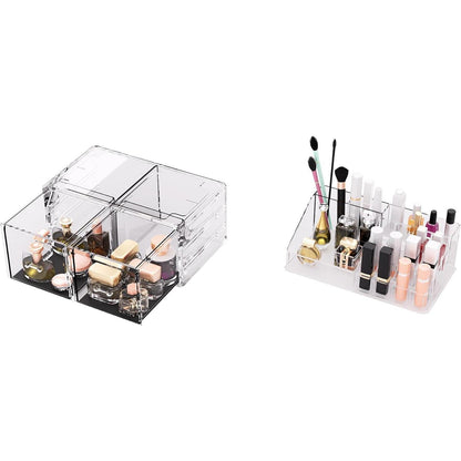 Kosmetik Organizer 2 Lagen Transparent für Bad & Schlafzimmer