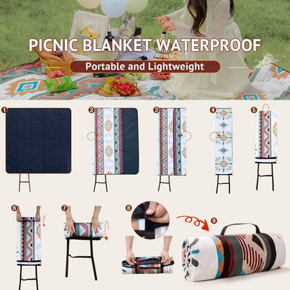 Picknickdecke 200x200cm Stranddecke Sandfrei Grün