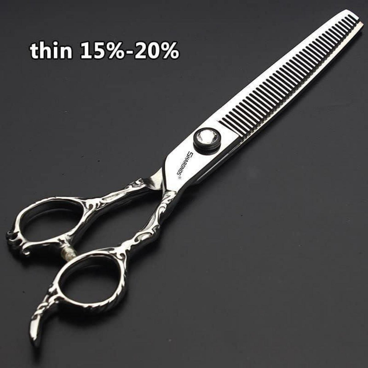 Professionelle Friseurschere 6/7 Zoll Schwarz Rosenmuster