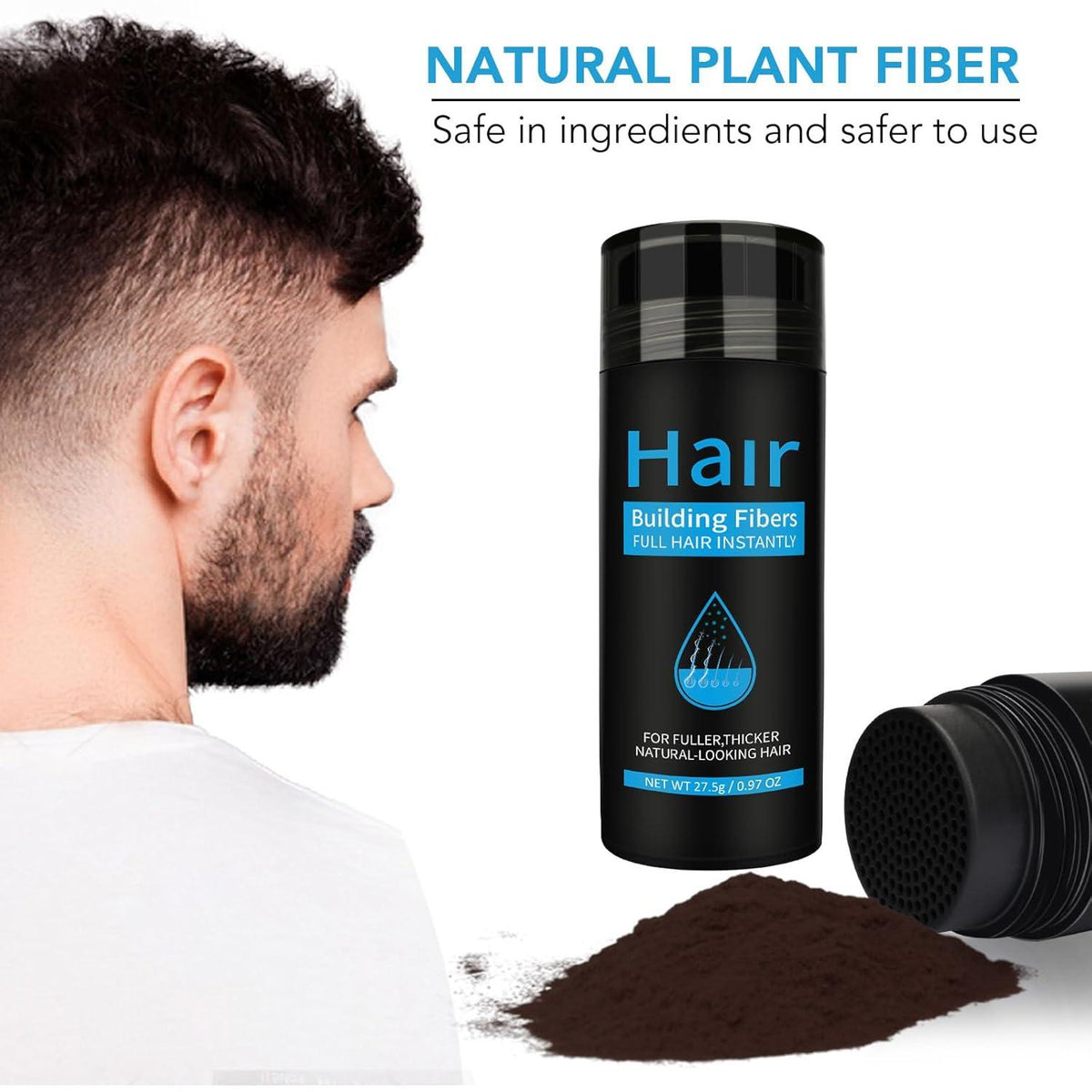 Haarfasern Dunkelbraun Spray - Wasserfest & Schnellwirkend