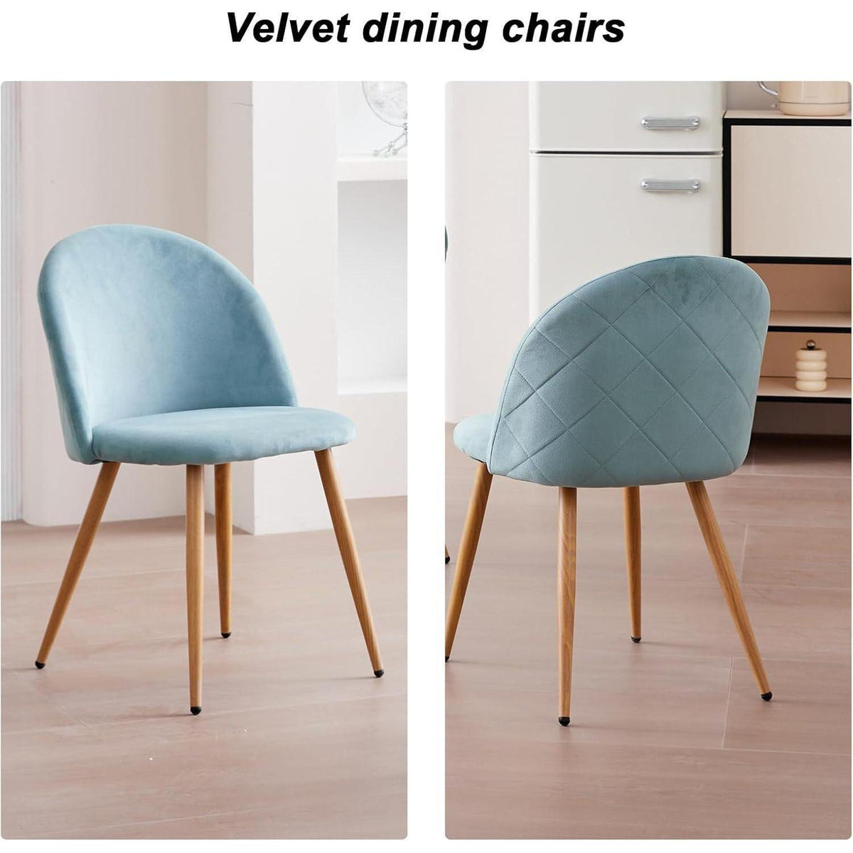 Samt Esszimmerstühle Set (Grün, 4er-Set) – Modern & Komfortabel