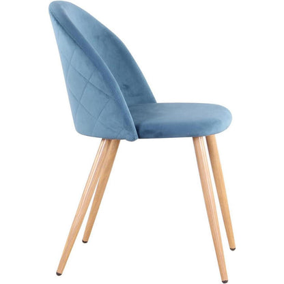 Samt Esszimmerstühle Set (Blau, 6er-Set) – Modern & Komfortabel