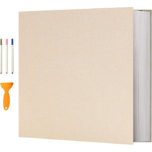 Selbstklebendes Fotoalbum Leinen 120 Seiten Beige 33x32cm