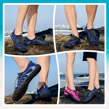 Aqua Schuhe Damen Herren Blau Schnell Trocknend Gr. 36-46