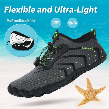 Wasserschuhe Damen Herren Grau Schnelltrocknend Gr. 36-46
