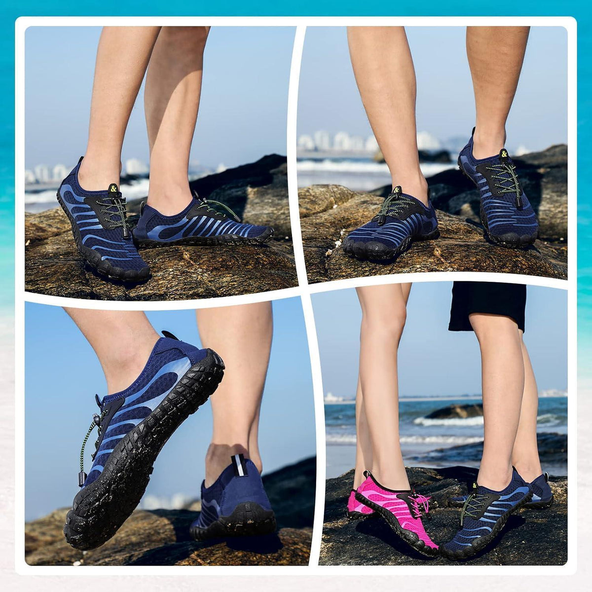Wasserschuhe Damen Herren Schnell Trocknend Blau 36-46