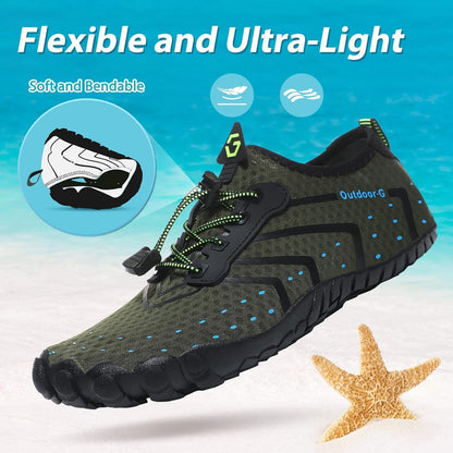 Wasserschuhe Damen Herren Schnelltrocknend Grün 36-46