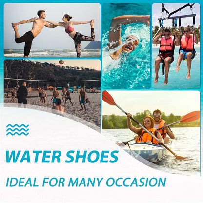 Aqua Schuhe Damen Herren Schnelltrocknend mit Drainagelöchern Schwarz