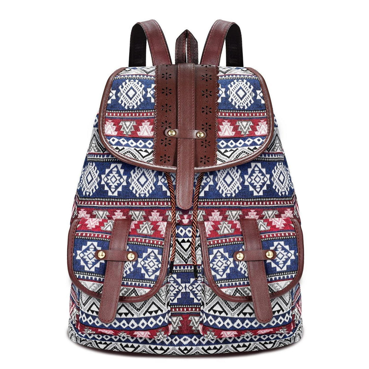 Damen Rucksack Hippie Stil – Bunter Tagesrucksack mit Laptopfach