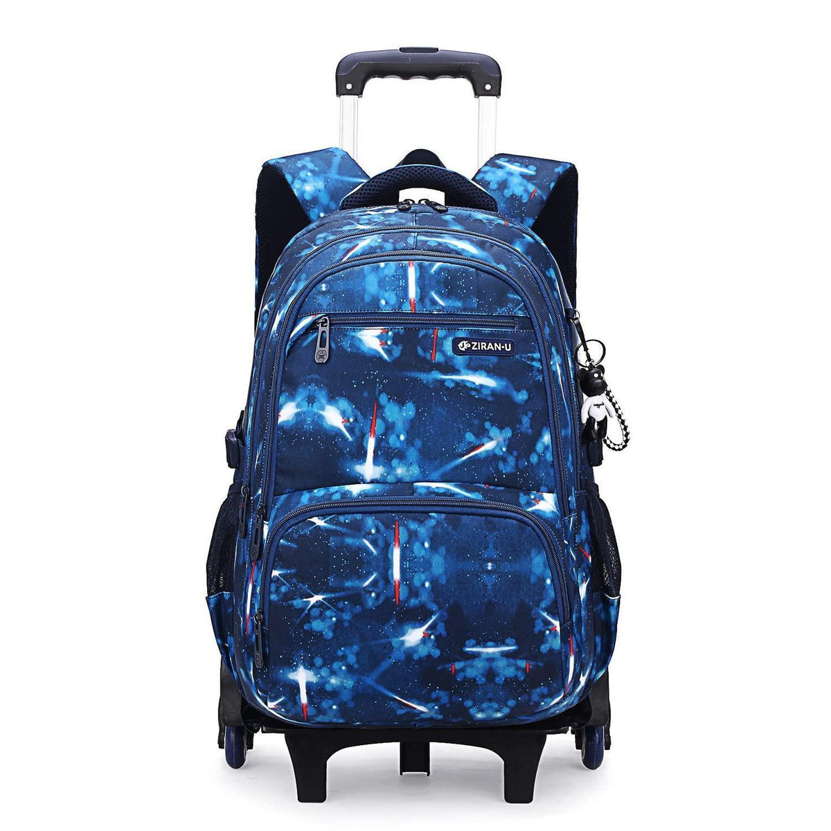 Rucksack Trolley für Jungen, Blau – Schulrucksack mit Rollen