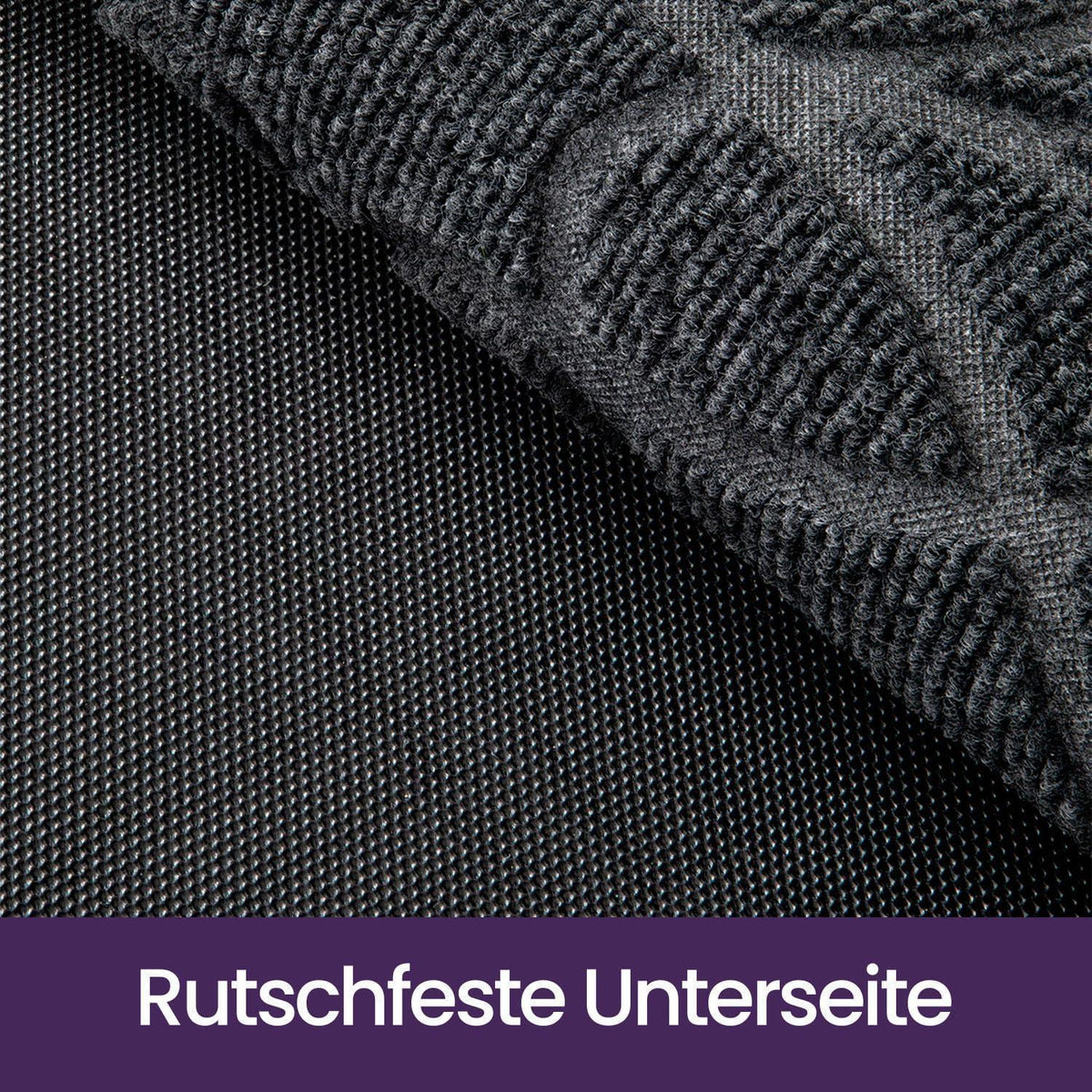 Fußmatte Grau 45x75 cm | Wetterfest, Rutschfest & Schmutzfang