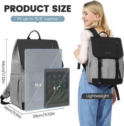 LOVEVOOK Laptop Rucksack 15.6 Zoll Damen Herren Wasserdicht