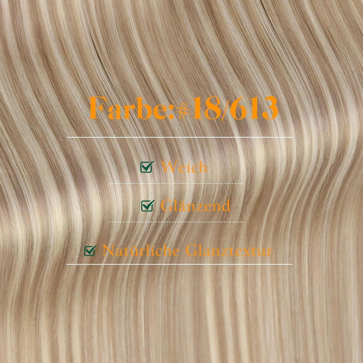 Echthaar Tape Extensions 60cm Blond – #18/613, 50g