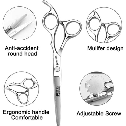 Professionelle Friseurschere 6 Zoll Edelstahl Set 7-teilig
