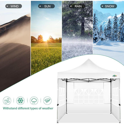 Faltpavillon 3x3 wasserdicht – Partyzelt mit Seitenteilen & Laufradtasche