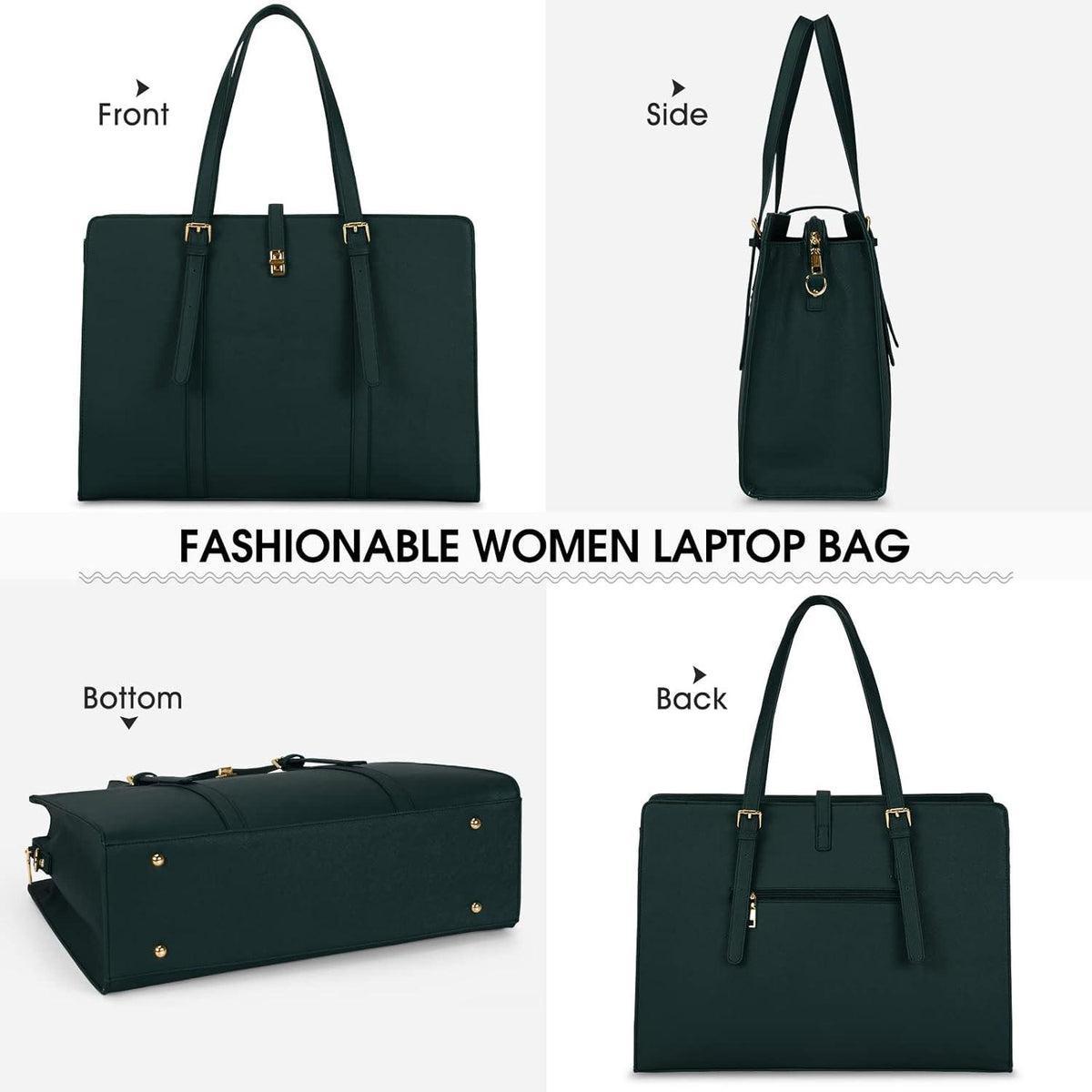 IGOLUMON Handtasche Damen Groß Wasserdicht 15.6 Zoll PU Leder Business