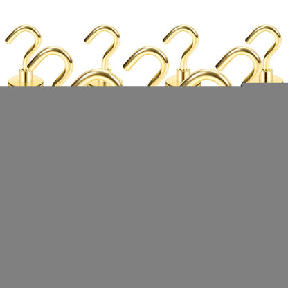 Magnethaken 10kg, extra stark, gold, 10 Stück