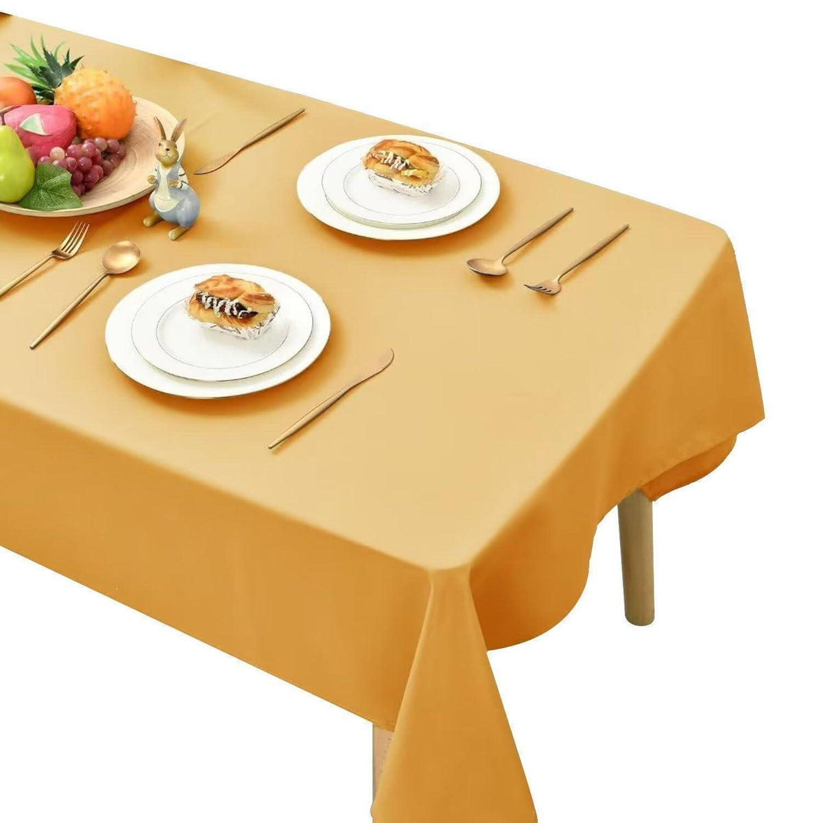 Wetterfeste Tischdecke Gelb 140x300cm – Abwaschbar & Outdoor