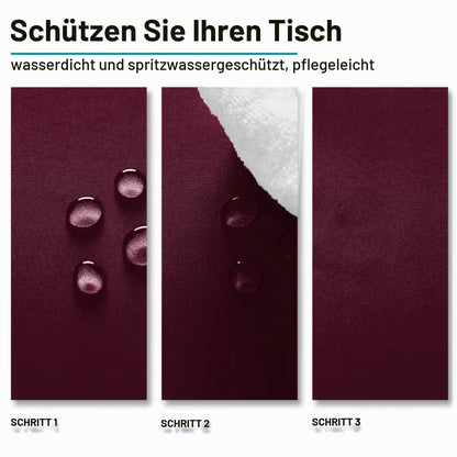Wetterfeste Tischdecke Outdoor – Weinrot 130x220cm