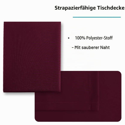 Wetterfeste Tischdecke Outdoor – Weinrot 130x220cm
