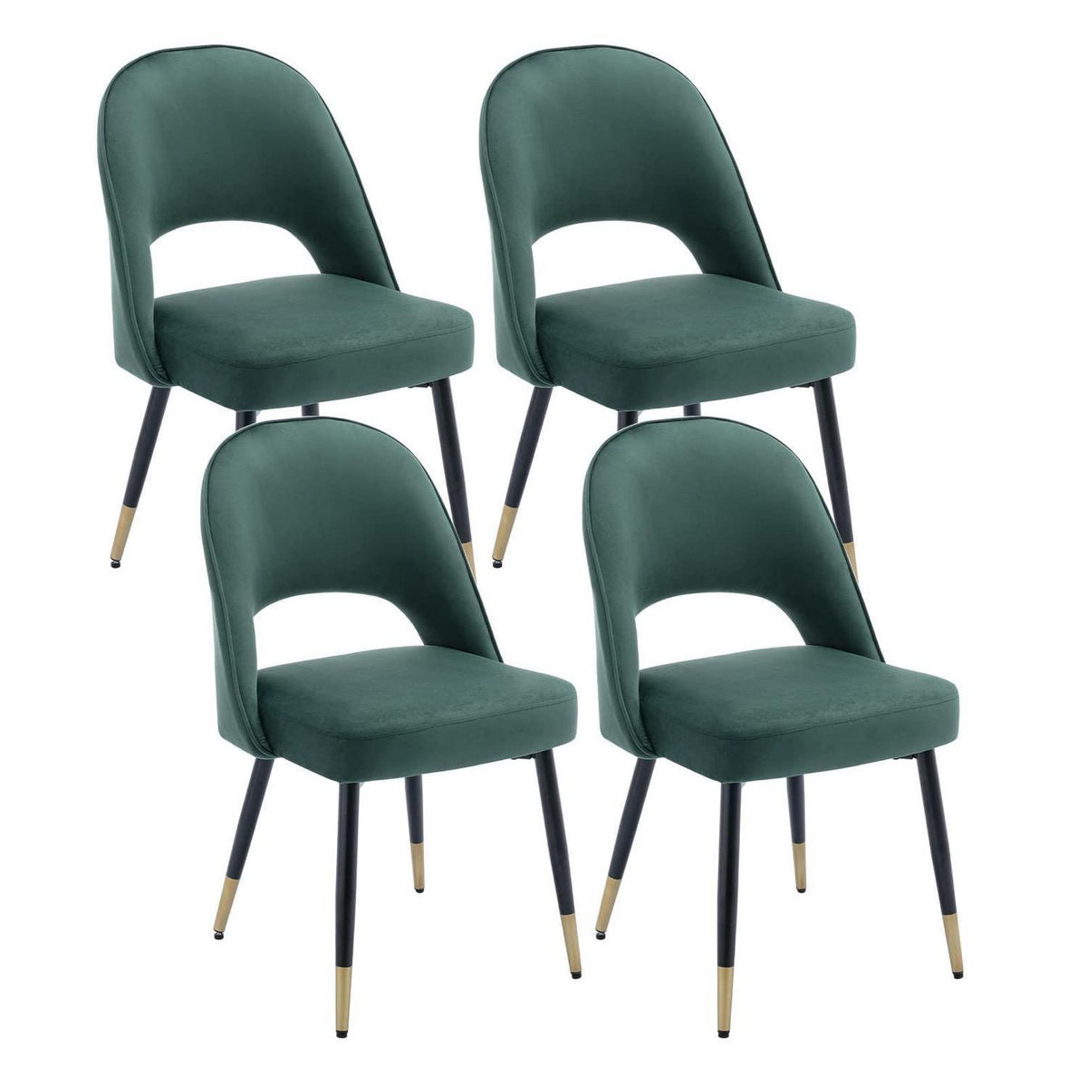 Samt Esszimmerstühle Set 4 - Modern & Komfortabel Grün