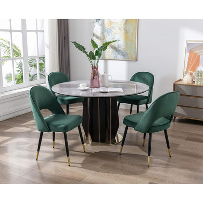 Samt Esszimmerstühle 2er Set – Modern & Komfortabel Grün
