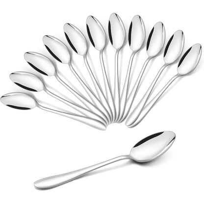 Edelstahl Teelöffel 12er Set, Spiegelpoliert, 13,5 cm