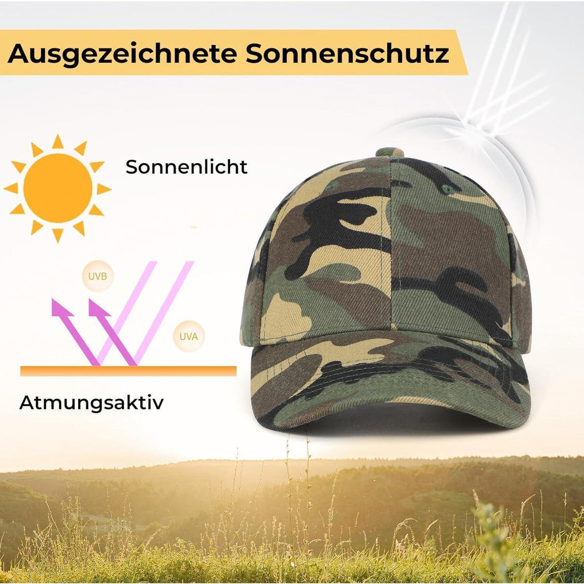 Baseball Cap Jungen Camouflage – Verstellbare Kinder Mütze 3-8 Jahre