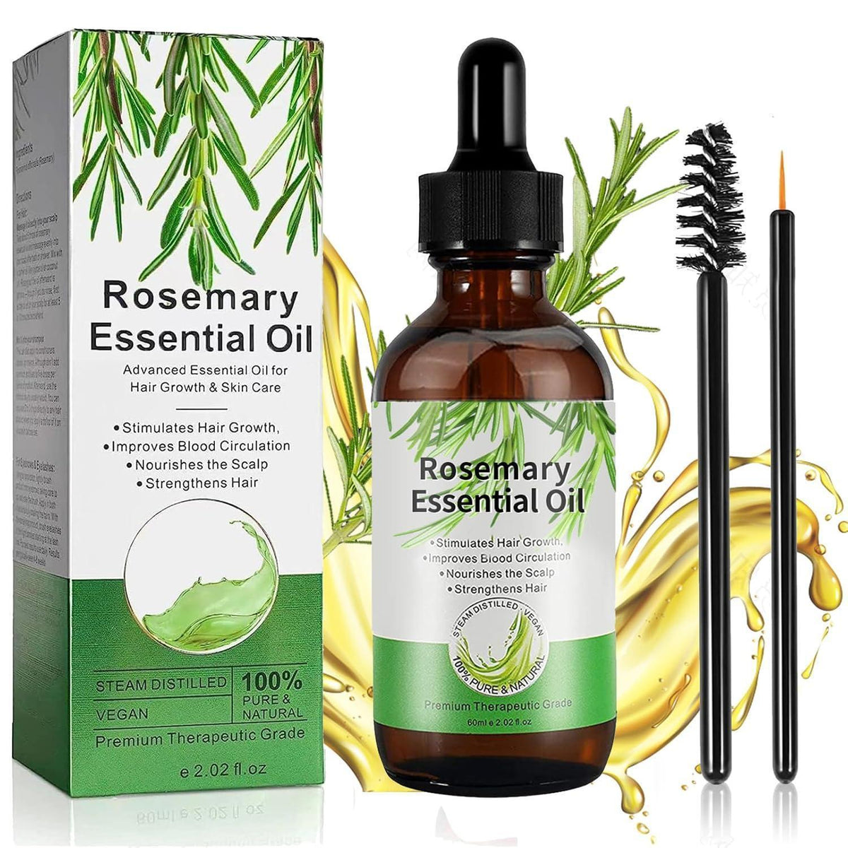 Rosmarinöl für Haarwachstum & Pflege, 2er Pack