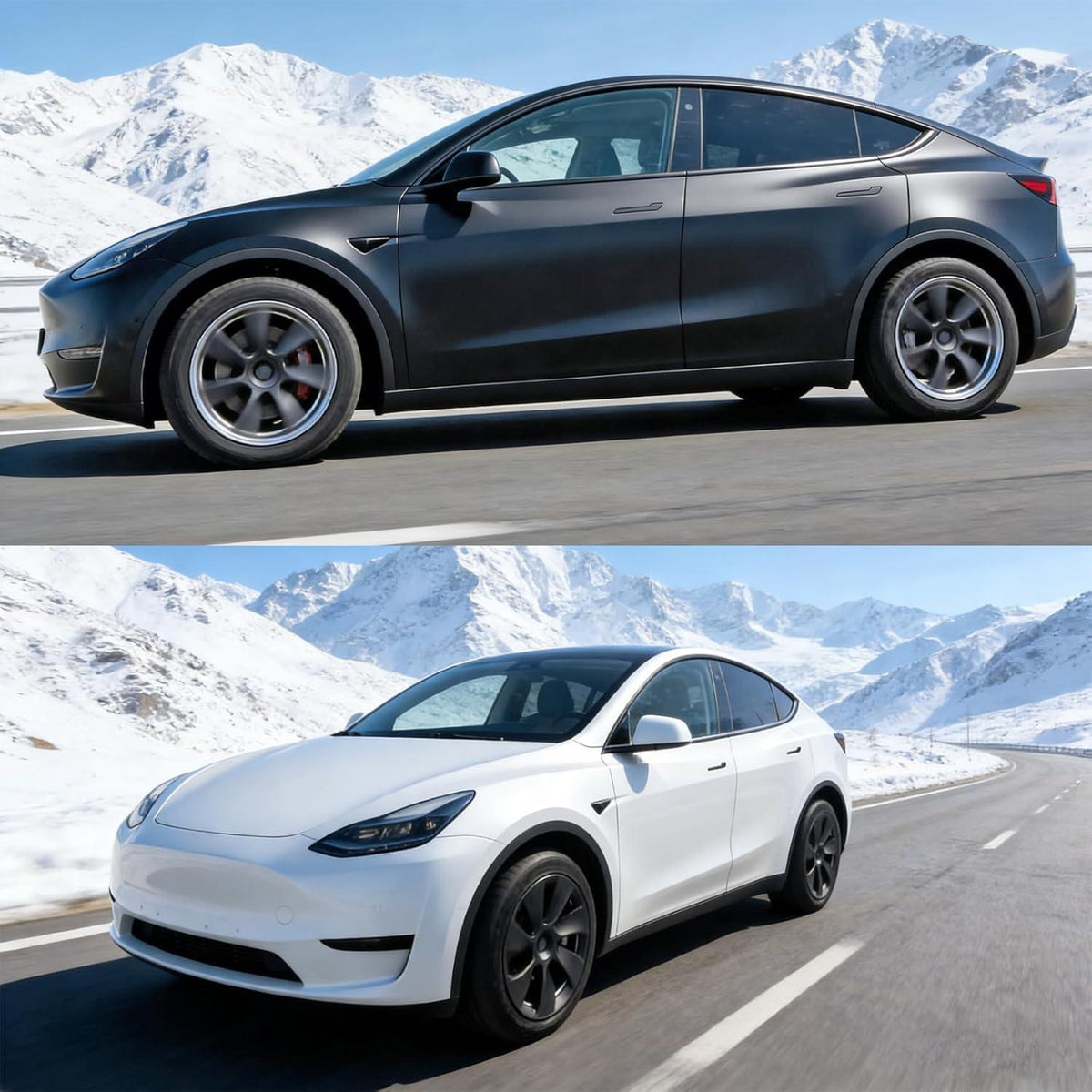Radkappen Tesla Model Y 19 Zoll Matt Schwarz Gemini