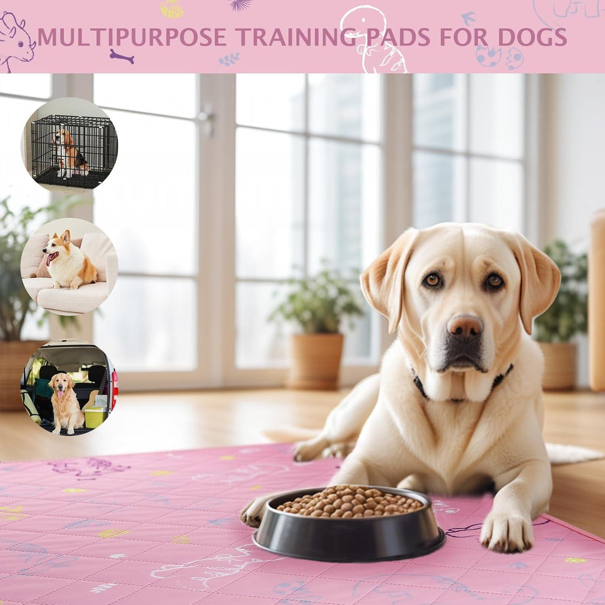 2er Set Welpenunterlagen Waschbar Hund Trainingseinlagen Pipi Matten