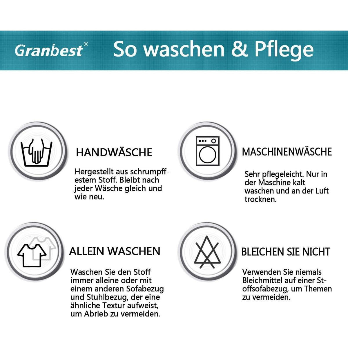 Wasserdichte Futon Abdeckung ohne Armlehnen – Stretch Sofabezug Schwarz