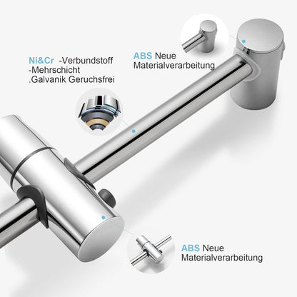 Edelstahl Duschstange 60cm verstellbar mit Duschkopfhalterung