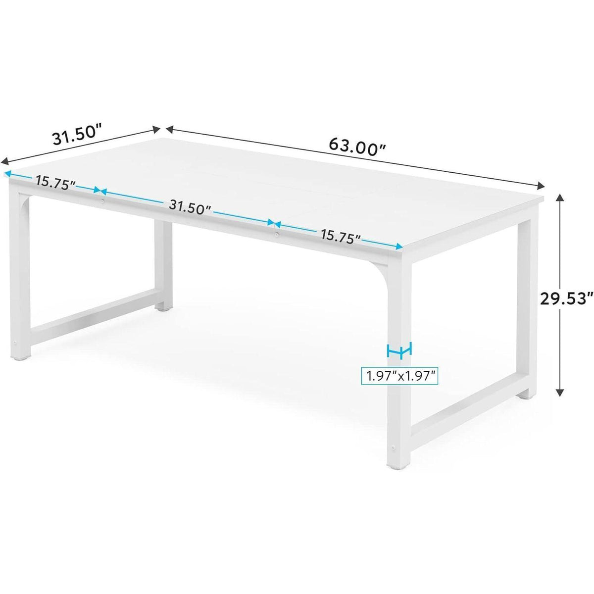 Weißer Schreibtisch 160x80cm – Modernes Home Office & Bürotisch
