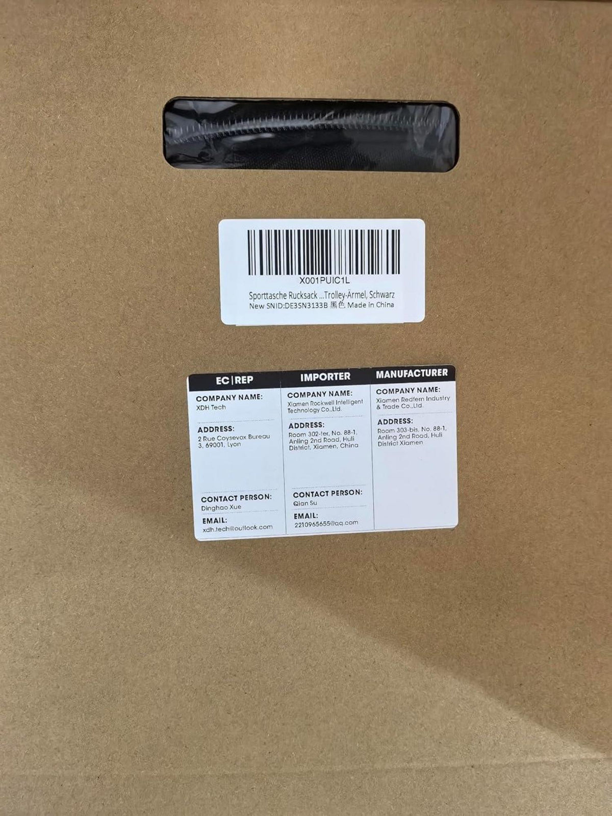 Sporttasche Herren Damen Rucksack Reisetasche mit Schuhfach Nassfach Schwarz