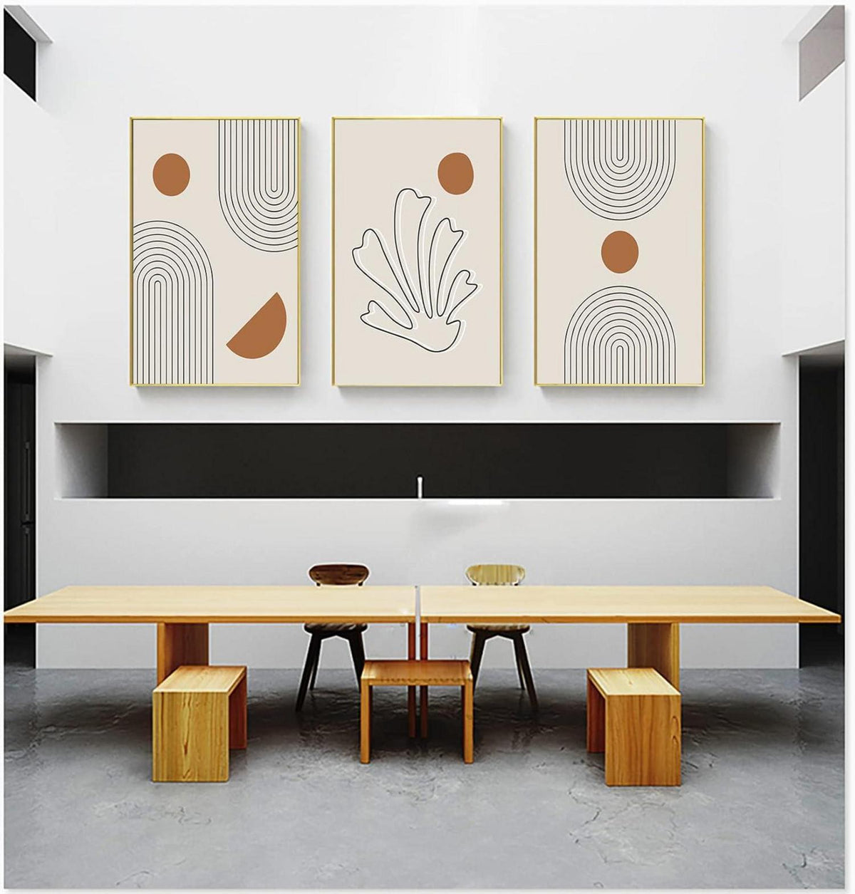 Moderne Abstrakte Leinwand Bilder Wohnzimmer Poster Set 3PCS 50x70cm
